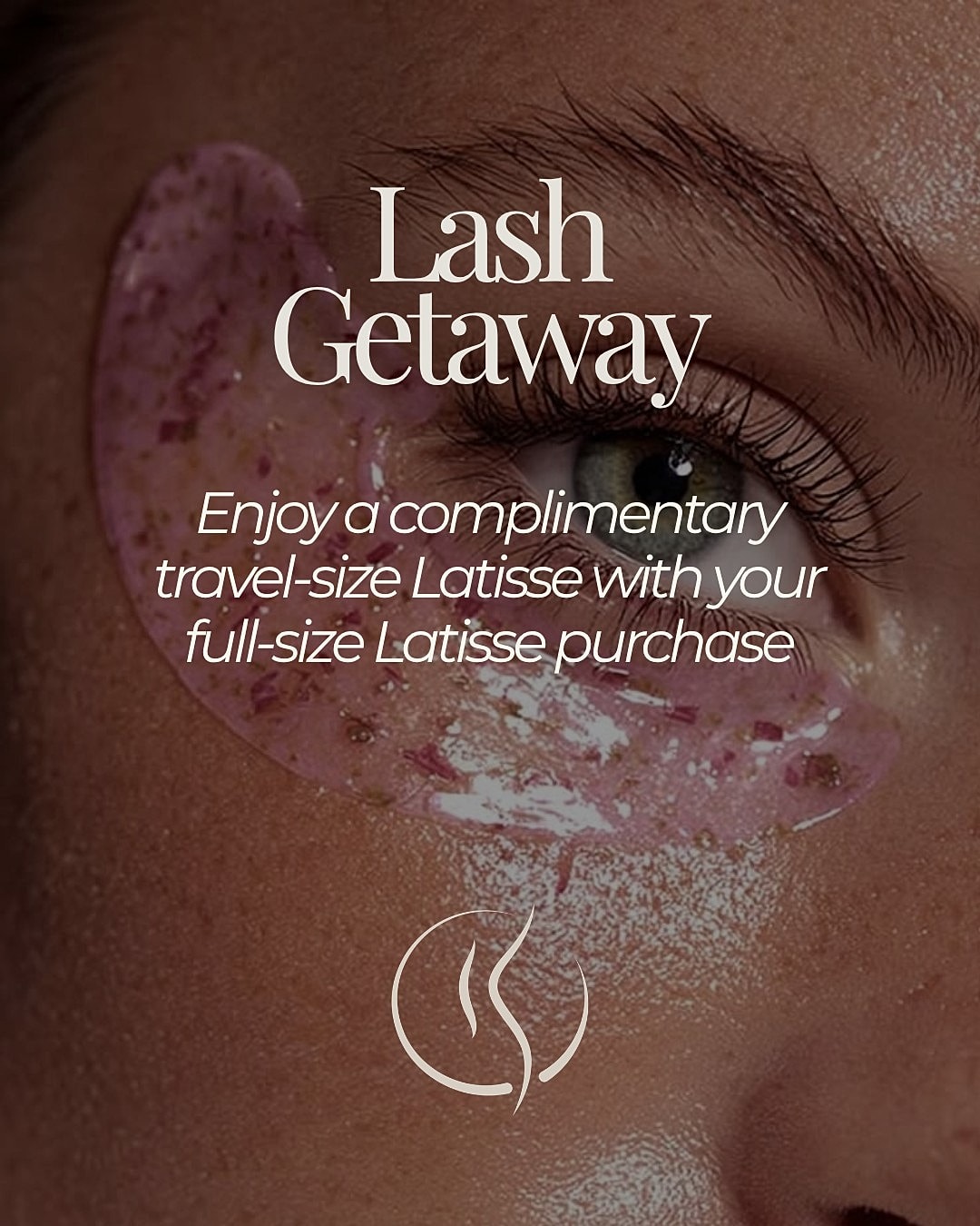 Lash enhancement promotion with complimentary travel-size product.