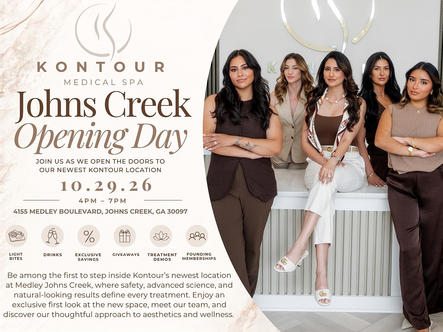 Kontour Medical Spa opening day event announcement