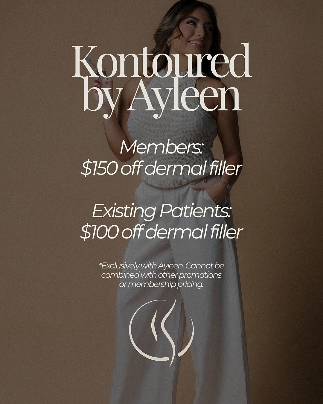 Ayleen's dermal filler discount promotion announcement